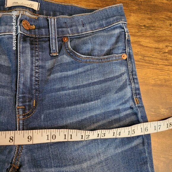 Madewell Jeans 28 Skinny 9" High Rise Creston Wash J4624 Tummy Control Stretch - Picture 8 of 12